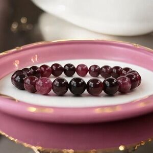 Elegant Burgundy Beaded Bracelet